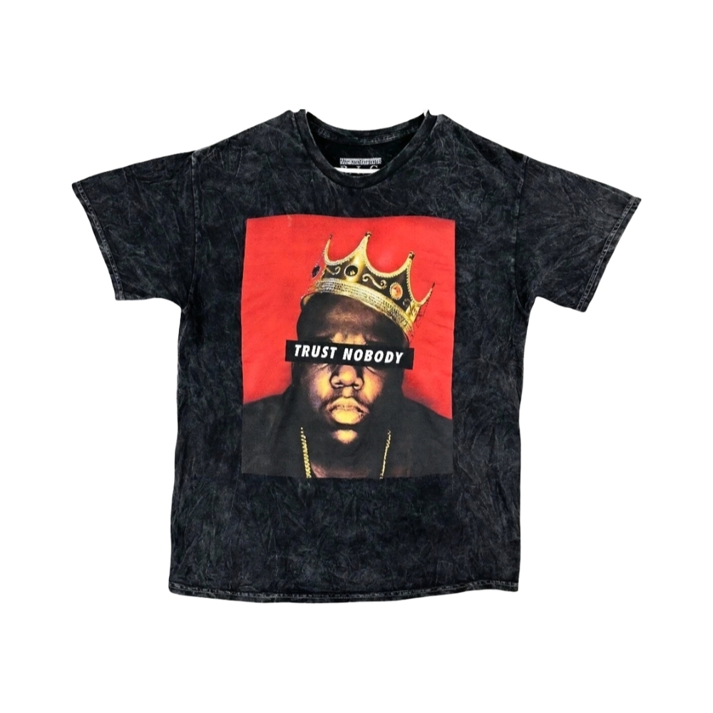 Acid Washed Woman's Biggie Graphic Tee Size Small